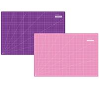 SEMPLIX Schneidematte A1 in Grün, Rosa, Grau, Türkis, Lila. Ideal fürs Basteln, Nähen und Patchworken. 90x60 Beidseitig Bedruckt. Vorderseite cm, Rückseite inch Bemaßung