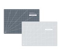 SEMPLIX Schneidematte A3 45x30 cm selbstheilend mit Inch-Skala (Hellgrau-Grau)