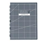 SEMPLIX Schneidematte A3 selbstheilend faltbar 45x30 cm (dunkelgrau) | Selbstheilende A3 Schneidematte 45 x 30 cm - faltbar, ideal für Basteln, Nähen, Patchwork und DIY-Projekte.