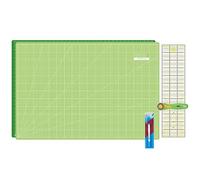 Semplix Schneidematten-Set A1 mit Prym Aqua-Trickmarker (hellgrün/grün) | A1 Schneidematte 90x60 cm selbstheilend mit Rollschneider Ø45 mm, Patchwork-Lineal 60x15 cm & Prym Aqua-Trickmarker.