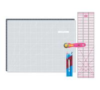 Semplix Schneidematten-Set A2 grau/ pink + GRATIS Prym Aqua-Trickmarker