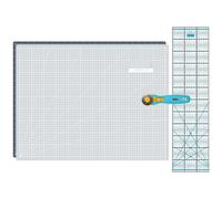 Semplix Schneidematten-Set A2 grau/türkis (Matte 60 x 45 cm)