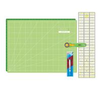 Semplix Schneidematten-Set A2 hellgrün/ grün + GRATIS Prym Aqua-Trickmarker