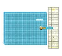 Semplix Schneidematten-Set A2 türkis/ gelb (Matte 60 x 45 cm)