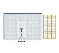 Semplix Schneidematten-Set A3 grau/gelb Lineal/ Rollschneider 28 mm