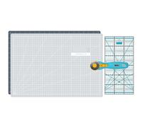 Semplix Schneidematten-Set A3 grau/türkis (Matte 45 x 30 cm)