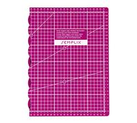 SEMPLIX selbstheilende Faltbare Schneidematte A3 in Petrol, Rosa, Dunkelgrau, Türkis, Beere, Hellgrau. Ideal für Bastel- Näh und Patchworkarbeiten (45 x 30 cm) (Beere)