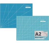 SEMPLIX Selbstheilende Schneidematte A0-A4 - Grün, Rosa, Grau, Türkis, Lila - Ideal fürs Basteln, Nähen & Patchworken - Beidseitig Bedruckt - Vorderseite cm Rückseite inch Bemaßung (Türkis-Petrol, A2)