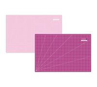 SEMPLIX Selbstheilende Schneidematte A1 aus PVC 90 x 60 cm, Beere-Rosa | Bastelunterlage schnittfest, beidseitig mit cm/Inch-Skala, Nähmatte rutschhemmend für Nähen, Patchwork, Quilten und DIY