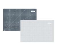 SEMPLIX Selbstheilende Schneidematte A1 aus PVC 90 x 60 cm, hellgrau-grau | Bastelunterlage schnittfest, beidseitig mit cm/Inch-Skala, Nähmatte rutschhemmend für Nähen, Patchwork, Quilten und DIY