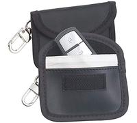 Semptec Urban Survival Technology Autoschlüssel Tasche: 2er-Set RFID-Schutztaschen für Keyless-Funk-Autoschlüssel, Kunstleder (RFID Schlüsseletui, Mäppchen, Schlüsseltasche Schutz)