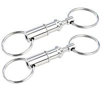 Semptec Urban Survival Technology Easyclip Schlüsselring: 2er-Set Metall-Schlüsselanhänger mit schnellem Easyclip-Mechanismus (Schlüsselanhänger abnehmbarer Ring, Easy Clip)