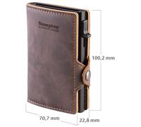 Semptec Urban Survival Technology Geldbörse mit Kartenetui: RFID-Kartenetui mit Münz- und Scheinfach, braun (Scheckkarten-Geldbörse, sichere RFID Geldbeutel für Urlaub, Visitenkarten)