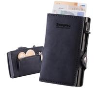 Semptec Urban Survival Technology Portemonnaie: RFID-Kartenetui mit Münz- und Scheinfach, schwarz (Geldbörse Kartenetuis, Scheckkarten-Geldbörse, Visitenkarten)
