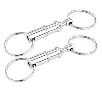 Semptec Urban Survival Technology Schlüsselringe: 2er-Set Metall-Schlüsselanhänger mit schnellem Easyclip-Mechanismus (Schlüsselanhänger flexibel, Easy Clip Schlüsselanhänger)