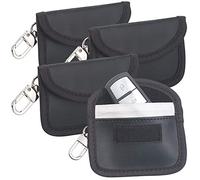 Semptec Urban Survival Technology Schlüsseltasche: 4er-Set RFID-Schutztaschen für Funk-Autoschlüssel, aus Kunstleder (Schlüsseletui, RFID Autoschlüssel Schutz, Golf)