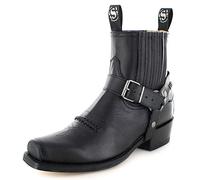 Sendra Boots Unisex Biker Boots 6445 Negro Lederstiefelette Bikerstiefelette Schwarz 36 EU