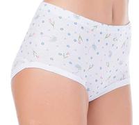 Seniorenmode24 Damen Senioren Unterhose/Unterhemd Gr. 36-38 bis 56-58 ideal für pflegebedürftige Omas einfach anzuziehen 2er,3er oder 4er Pack (4er Pack Geblümt, 48-50)