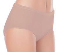 Seniorenmode24 Damen Senioren Unterhose/Unterhemd Gr. 36-38 bis 56-58 ideal für pflegebedürftige Omas einfach anzuziehen 2er,3er oder 4er Pack (3er Pack mit Elasthan Hautfarben, 48-50)