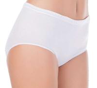 Seniorenmode24 Damen Senioren Unterhose/Unterhemd Gr. 36-38 bis 56-58 ideal für pflegebedürftige Omas einfach anzuziehen 2er,3er oder 4er Pack (3er Pack mit Elasthan Weiß, 36-38)