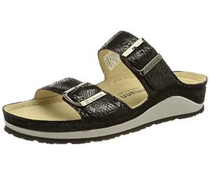 Senja - Berkemann Damen Pantolette aus Leder Bequeme Sandale mit weichgepolstertem und lederbezogenem Fußbett und Zwei verstellbaren Riemen mit Schnallen