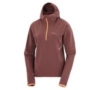 Sense Aero Hybrid Halfzip Hoodie Damen Rum Raisin-M