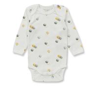 sense-organics Baby Body mit Baumdruck, Modell YVON Weiß mit Bäumen 50/56