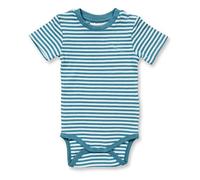 Sense Organics Baby Body, Modell VARIN Blau-weiß geringelt mit Delphin 86