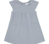 sense-organics Baby Sommerkleid aus Musselin Neela von Sense Organics Blaugrau 62/68