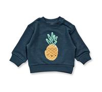 Sense Organics Baby Sweatshirt, Modell SIAM Ananas-Druck auf dunklem Petrol 74