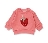 Sense Organics Baby Sweatshirt, Modell SIAM Erdbeer-Druck auf pfirsichrosa 74