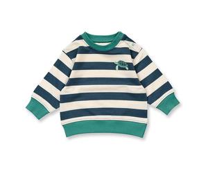 Sense Organics Baby Sweatshirt petrol-weiß geringelt, Modell SIAM petrol 74