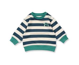 Sense Organics Baby Sweatshirt petrol-weiß geringelt, Modell SIAM petrol 80