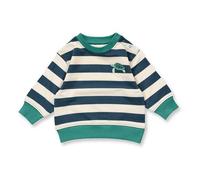 Sense Organics Baby Sweatshirt petrol-weiß geringelt, Modell SIAM petrol 86