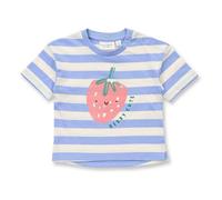 Sense Organics Baby T-Shirt, Modell SOPHIE Erdbeere auf hyazint-weißen Ringeln 74