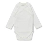sense-organics Baby Wickel Langarmbody, Modell YGON Weiß 62/68