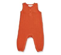 sense-organics Bequemer Baby Overall aus Musselin Maris von Sense Organics Rostrot 62/68
