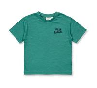 Sense Organics Kinder T-Shirt, Modell ANTON Wellen-Motiv auf smaragdgrün 104