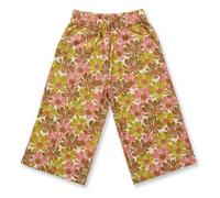 sense-organics Kinderhose mit Blumendruck, Modell WALA Bunter Blumendruck auf weiß 122