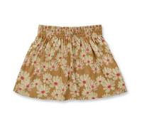 sense-organics Mädchen Schlupfrock mit Blumendruck auf karamellbraunen Hintergrund, Modell MALIA von Sense Organics geblümt 104