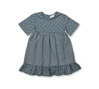 sense-organics Mädchen Sommerkleid mit Wellendruck Bio Baumwolle Abstrakter Wellendruck Blaugra 122