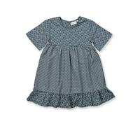 sense-organics Mädchen Sommerkleid mit Wellendruck Bio Baumwolle Abstrakter Wellendruck Blaugra 98