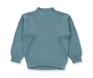 Sense Organics Marley Strickpullover - 116 / salbei melange / 100% Bio-Baumwolle