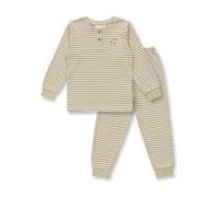 sense-organics Sense Organics Kinder Ringel Pyjama Waffel-Jersey Bio Baumwolle Light Reed Streifen Pilz 122