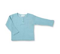 sense-organics Sense Organics Kinder Musselin Langarm Shirt Bio Baumwolle Dusty Blue 74