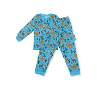 sense-organics Sense Organics Kinder Unisex Schlafanzug Bio Baumwolle Azurblau mit Wüsten-Druck 92