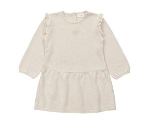 Sense Organics Strickkleid Rüschen 86 beige melange gestrickt