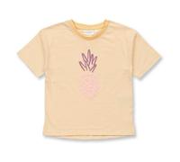 Sense Organics T-Shirt für Kinder, Modell SOPHIE Butterblumengelb-weiß geringelt mit Ananas 104
