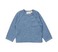 Sense Organics Wickel-Strickjacke Wolle 80 blau melange gestrickt