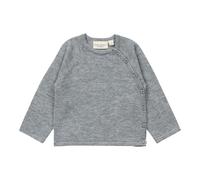 Sense Organics Wickel-Strickjacke Wolle 80 grau melange gestrickt